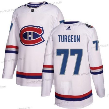 Adidas Herrar Montreal Canadiens #77 Pierre Turgeon Vit Autentisk 2017 100 Klassisk Stitched NHL Tröjor