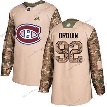 Adidas Herrar Montreal Canadiens #92 Jonathan Drouin Camo Autentisk 2017 Veterans Day Stitched NHL Tröjor