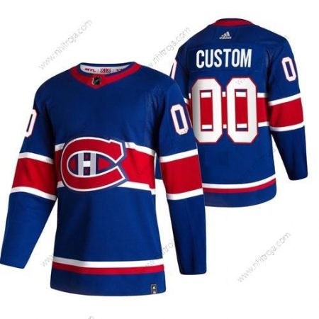 Adidas Herrar Montreal Canadiens Skräddarsydda Blå 2020-21 Omvänd Retro Alternativ NHL Tröjor