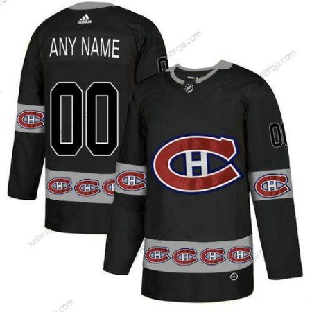 Adidas Herrar Montreal Canadiens Skräddarsydda Svart Team Logos Tröjor