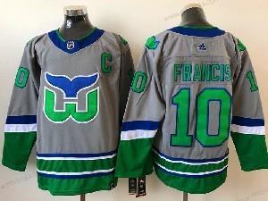 Adidas Herrar NHL Hartford Whalers #10 Francis Grå 2021 Omvänd Retro Alternativ Tröjor