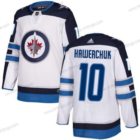 Adidas Herrar NHL Winnipeg Jets #10 Dale Hawerchuk Vit Autentisk Borta Tröjor