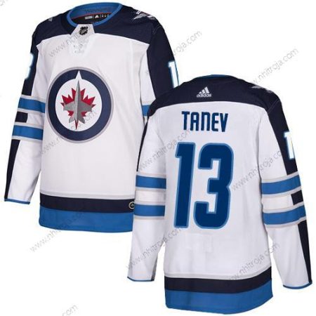 Adidas Herrar NHL Winnipeg Jets #13 Brandon Tanevy Vit Autentisk Borta Tröjor