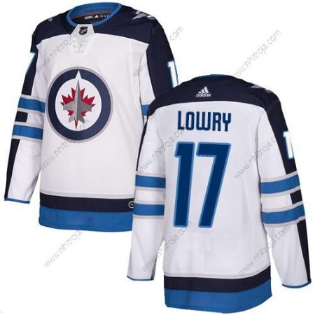 Adidas Herrar NHL Winnipeg Jets #17 Adam Lowry Vit Autentisk Borta Tröjor