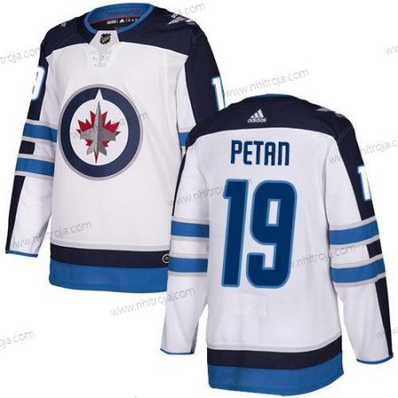 Adidas Herrar NHL Winnipeg Jets #19 Nic Peta Vit Autentisk Borta Tröjor