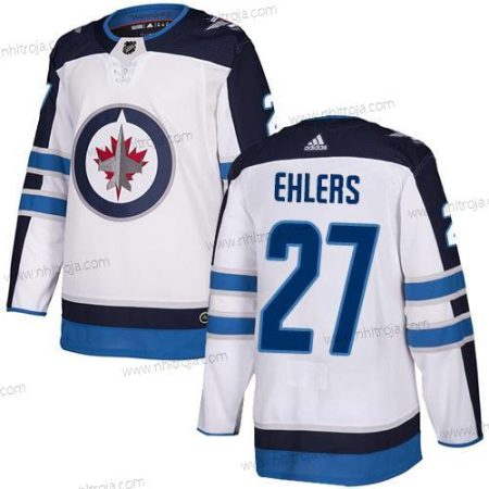 Adidas Herrar NHL Winnipeg Jets #27 Nikolaj Ehlers Vit Autentisk Borta Tröjor