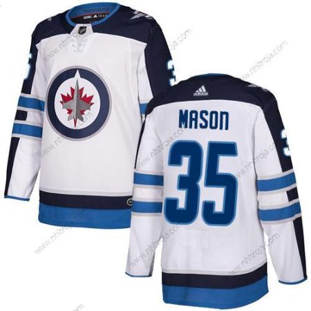 Adidas Herrar NHL Winnipeg Jets #35 Steve Mason Vit Autentisk Borta Tröjor