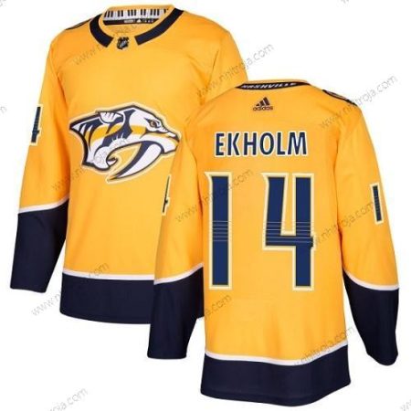 Adidas Herrar Nashville Predators #14 Mattias Ekholm Gul Autentisk Stitched NHL Hemma Tröjor