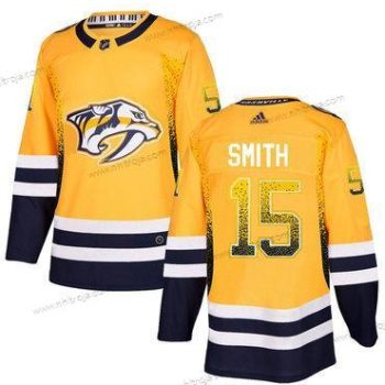 Adidas Herrar Nashville Predators #15 Craig Smith Guld Tröjor