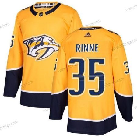 Adidas Herrar Nashville Predators #35 Pekka Rinne Gul Autentisk Stitched NHL Hemma Tröjor