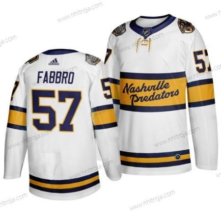 Adidas Herrar Nashville Predators 57 Dante Fabbro Vit 2020 Vinter Klassisk Tröjor