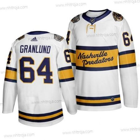 Adidas Herrar Nashville Predators 64 Mikael Granlund Vit 2020 Vinter Klassisk Tröjor