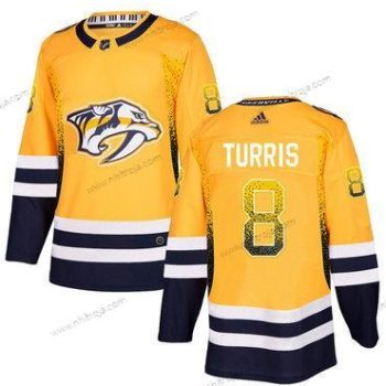 Adidas Herrar Nashville Predators #8 Kyle Turris Guld Tröjor