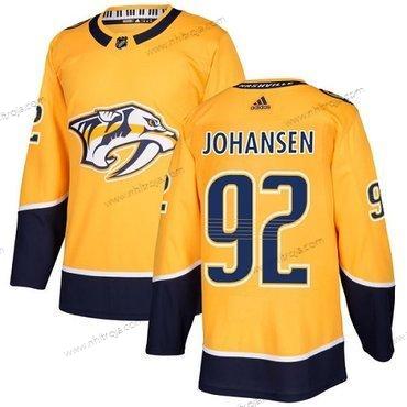 Adidas Herrar Nashville Predators #92 Ryan Johansen Gul Autentisk Stitched NHL Hemma Tröjor