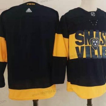 Adidas Herrar Nashville Predators Blank Svart 2022 Stadium Series Stitched NHL Tröjor