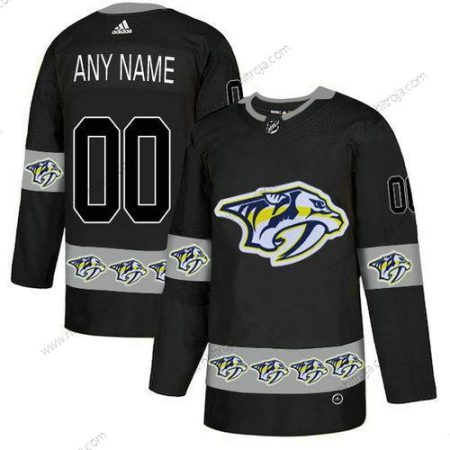 Adidas Herrar Nashville Predators Skräddarsydda Svart Team Logos Tröjor