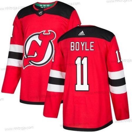 Adidas Herrar New Jersey Devils #11 Brian Boyle Röd Autentisk Stitched NHL Hemma Tröjor