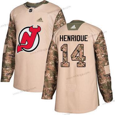 Adidas Herrar New Jersey Devils #14 Adam Henrique Camo Autentisk 2017 Veterans Day Stitched NHL Tröjor