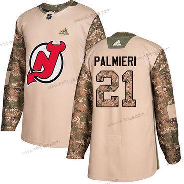 Adidas Herrar New Jersey Devils #21 Kyle Palmieri Camo Autentisk 2017 Veterans Day Stitched NHL Tröjor