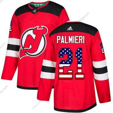 Adidas Herrar New Jersey Devils #21 Kyle Palmieri Röd Autentisk USA Flag Stitched NHL Hemma Tröjor