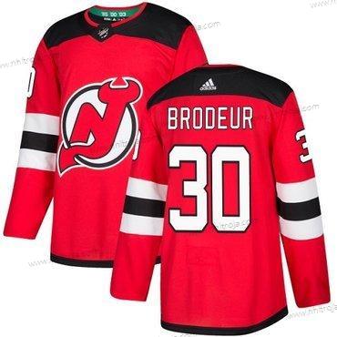 Adidas Herrar New Jersey Devils #30 Martin Brodeur Röd Autentisk Stitched NHL Hemma Tröjor