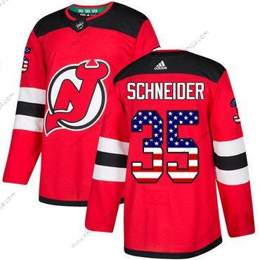 Adidas Herrar New Jersey Devils #35 Cory Schneider Röd Autentisk USA Flag Stitched NHL Hemma Tröjor