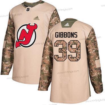 Adidas Herrar New Jersey Devils #39 Brian Gibbons Camo Autentisk 2017 Veterans Day Stitched NHL Tröjor