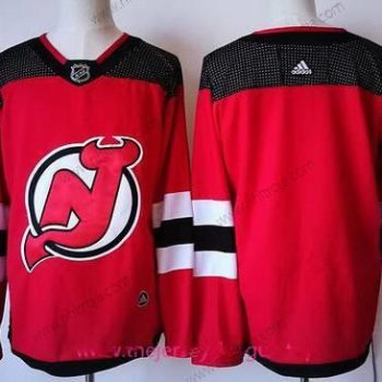 Adidas Herrar New Jersey Devils Blank Röd With Svart 2017-2018 Hockey Stitched NHL Tröjor