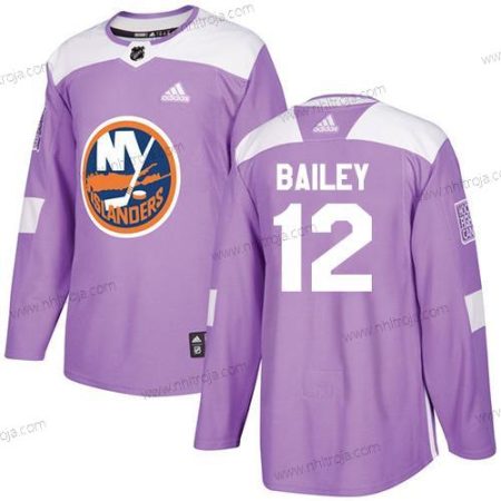 Adidas Herrar New York Islanders #12 Josh Bailey Lila Autentisk Bekämpar cancer Stitched NHL Tröjor