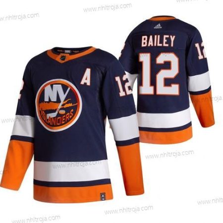 Adidas Herrar New York Islanders #12 Josh Bailey Marin Blå 2020-21 Omvänd Retro Alternativ NHL Tröjor