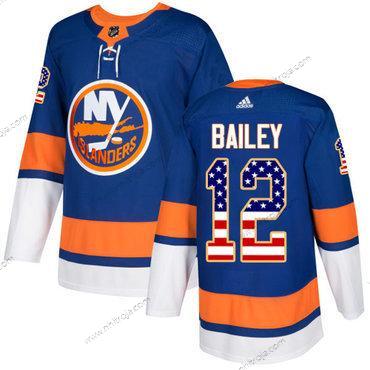 Adidas Herrar New York Islanders #12 Josh Bailey Royal Blå Autentisk USA Flag Stitched NHL Hemma Tröjor