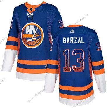 Adidas Herrar New York Islanders #13 Mathew Barzal Blå Orange Royal Tröjor