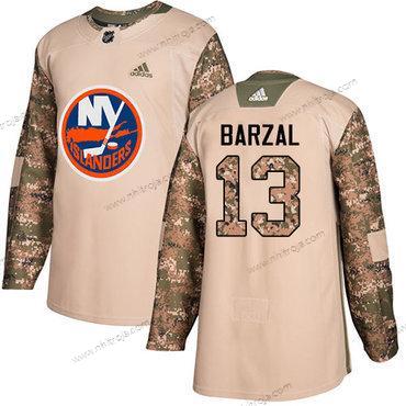 Adidas Herrar New York Islanders #13 Mathew Barzal Camo Autentisk 2017 Veterans Day Stitched NHL Tröjor