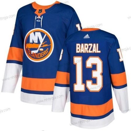 Adidas Herrar New York Islanders #13 Mathew Barzal Royal Blå Autentisk Stitched NHL Hemma Tröjor