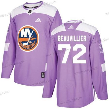 Adidas Herrar New York Islanders #72 Anthony Beauvillier Lila Autentisk Bekämpar cancer Stitched NHL Tröjor