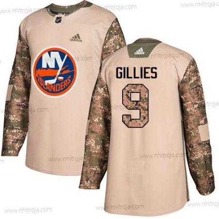 Adidas Herrar New York Islanders #9 Clark Gillies Camo Autentisk 2017 Veterans Day Stitched NHL Tröjor