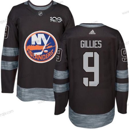 Adidas Herrar New York Islanders #9 Clark Gillies Svart 1917-2017 100th Jubileum Stitched NHL Tröjor