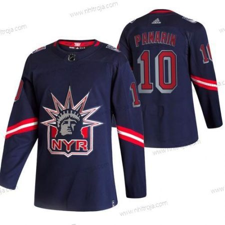 Adidas Herrar New York Rangers #10 Artemi Panarin Marin 2020-21 Omvänd Retro Alternativ NHL Tröjor