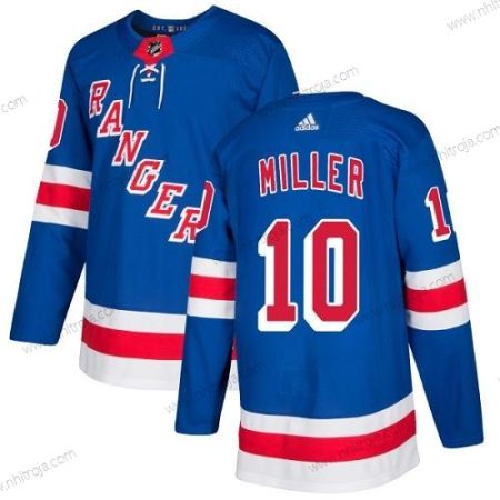 Adidas Herrar New York Rangers #10 J.T. Miller Royal Blå Autentisk Stitched NHL Hemma Tröjor