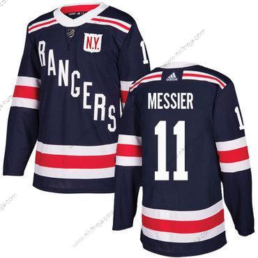 Adidas Herrar New York Rangers #11 Mark Messier Marin Blå Autentisk 2018 Vinter Klassisk Stitched NHL Tröjor