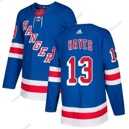 Adidas Herrar New York Rangers #13 Kevin Hayes Royal Blå Autentisk Stitched NHL Hemma Tröjor