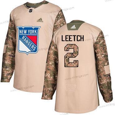 Adidas Herrar New York Rangers #2 Brian Leetch Camo Autentisk 2017 Veterans Day Stitched NHL Tröjor