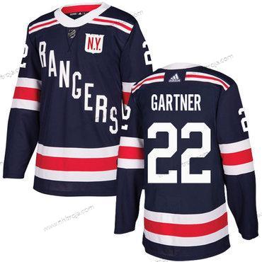 Adidas Herrar New York Rangers #22 Mike Gartner Marin Blå Autentisk 2018 Vinter Klassisk Stitched NHL Tröjor