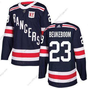 Adidas Herrar New York Rangers #23 Jeff Beukeboom Marin Blå Autentisk 2018 Vinter Klassisk Stitched NHL Tröjor