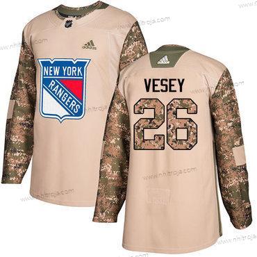 Adidas Herrar New York Rangers #26 Jimmy Vesey Camo Autentisk 2017 Veterans Day Stitched NHL Tröjor