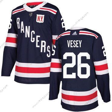 Adidas Herrar New York Rangers #26 Jimmy Vesey Marin Blå Autentisk 2018 Vinter Klassisk Stitched NHL Tröjor