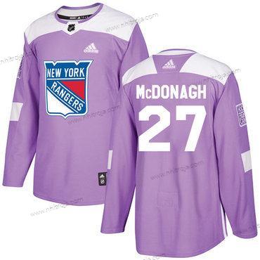 Adidas Herrar New York Rangers #27 Ryan Mcdonagh Lila Autentisk Bekämpar cancer Stitched NHL Tröjor