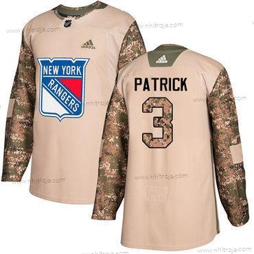 Adidas Herrar New York Rangers #3 James Patrick Camo Autentisk 2017 Veterans Day Stitched NHL Tröjor