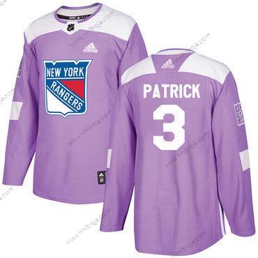 Adidas Herrar New York Rangers #3 James Patrick Lila Autentisk Bekämpar cancer Stitched NHL Tröjor