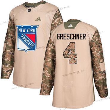 Adidas Herrar New York Rangers #4 Ron Greschner Camo Autentisk 2017 Veterans Day Stitched NHL Tröjor